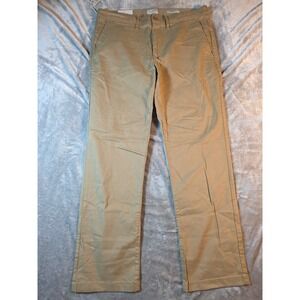 Savannah Everyday Chino Pants Mens 36x32 Khaki Regular Fit Stretch Trousers NWT